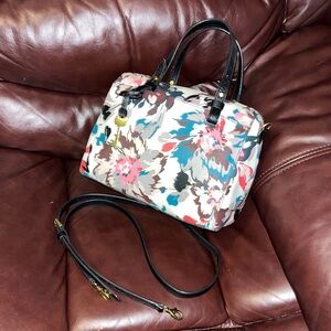 Fossil Rachel Satchel Pink Floral Purse